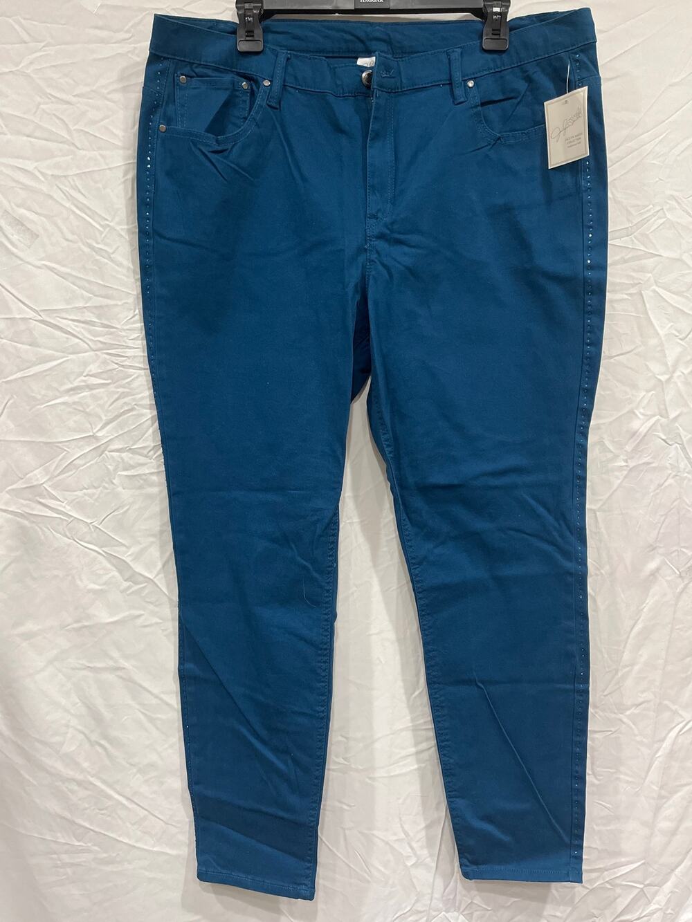 Jaclyn Smith Rhinestone Stretch Cotton Jeans Women’s 18